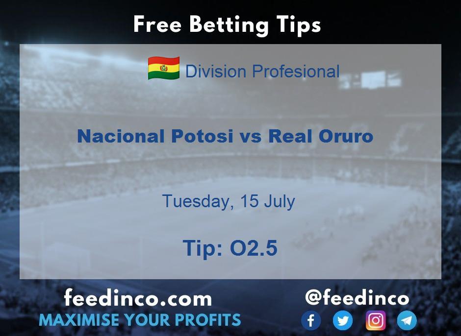 Nacional Potosi vs Real Oruro Prediction Nacional Potosi vs Real Oruro Prediction