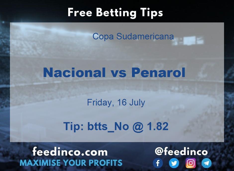 Nacional vs Penarol Prediction & Betting Tips (16 July)