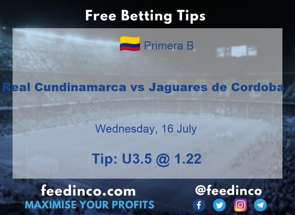 Real Cundinamarca vs Jaguares de Cordoba Prediction Real Cundinamarca vs Jaguares de Cordoba Prediction