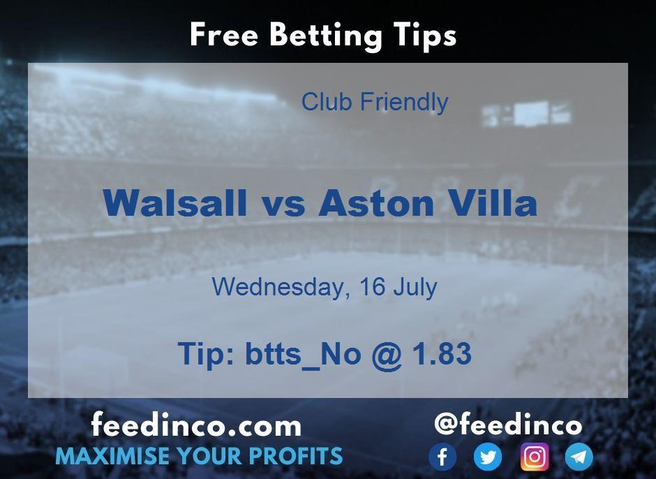 Walsall vs Aston Villa Prediction Walsall vs Aston Villa Prediction