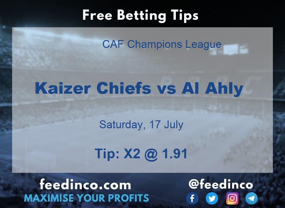 Kaizer Chiefs vs Al Ahly Prediction & Betting Tips (17 July)