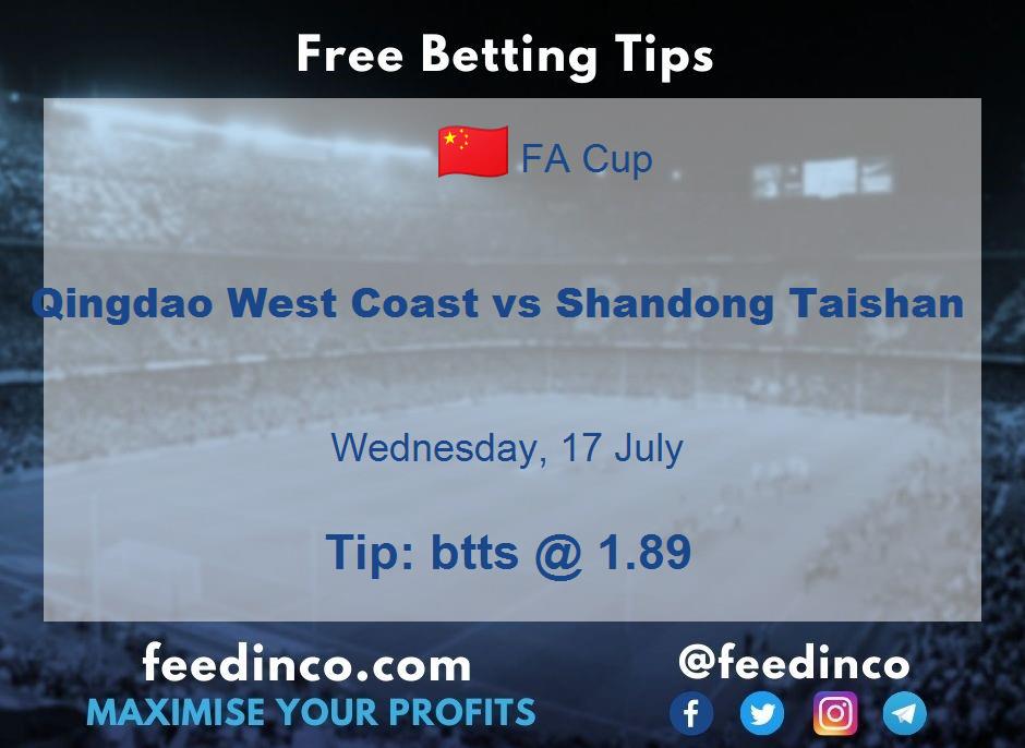 Qingdao West Coast vs Shandong Taishan Prediction