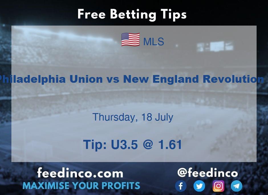 Philadelphia Union vs New England Revolution Prediction