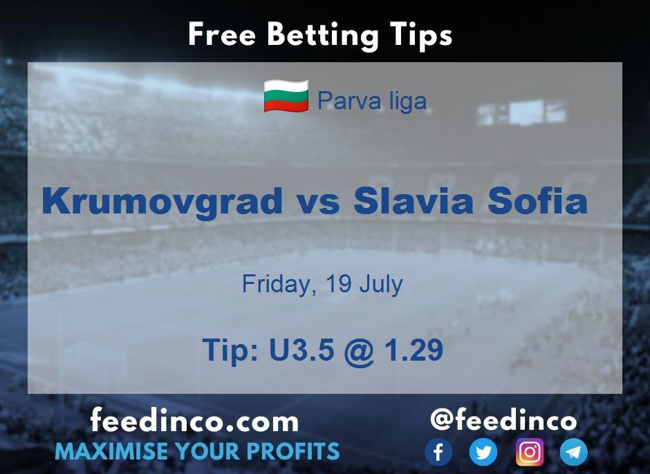 Krumovgrad vs Slavia Sofia Prediction