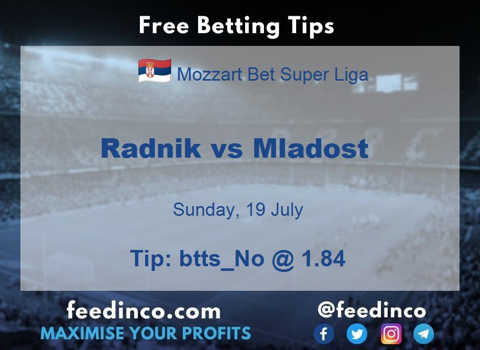 Radnik vs Mladost Prediction