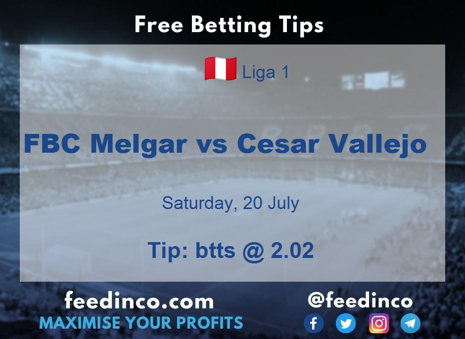 FBC Melgar vs Cesar Vallejo Prediction