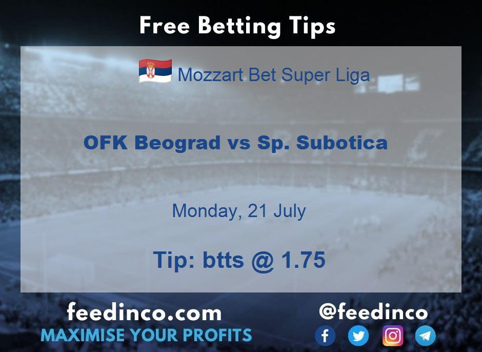 OFK Beograd vs Sp. Subotica Prediction OFK Beograd vs Sp. Subotica Prediction