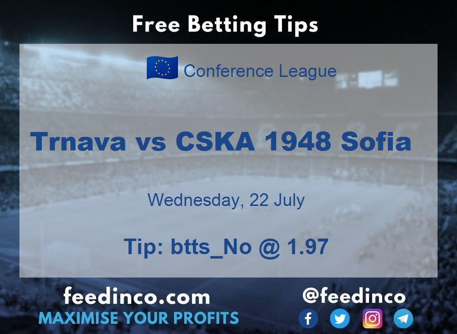 Trnava vs CSKA 1948 Sofia Prediction Trnava vs CSKA 1948 Sofia Prediction