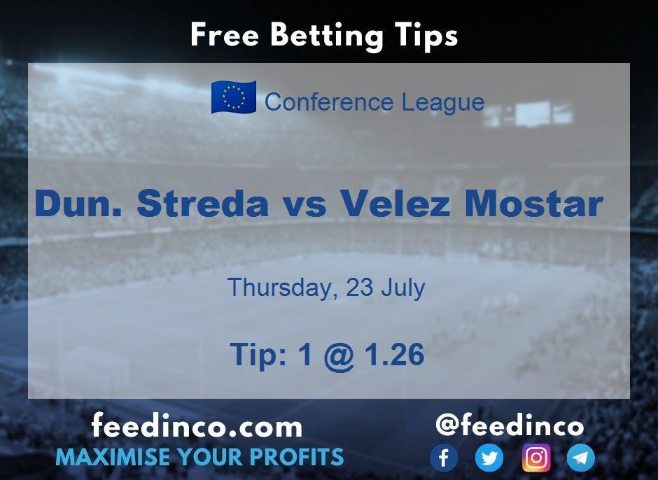 Dun. Streda vs Velez Mostar Prediction Dun. Streda vs Velez Mostar Prediction