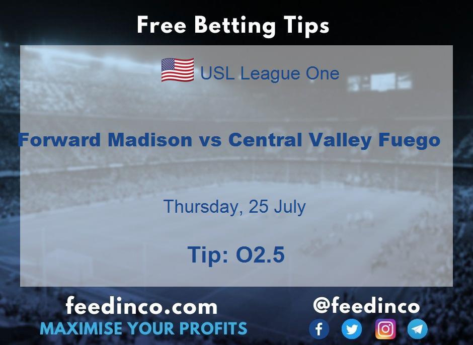 Forward Madison vs Central Valley Fuego Prediction Forward Madison vs Central Valley Fuego Prediction