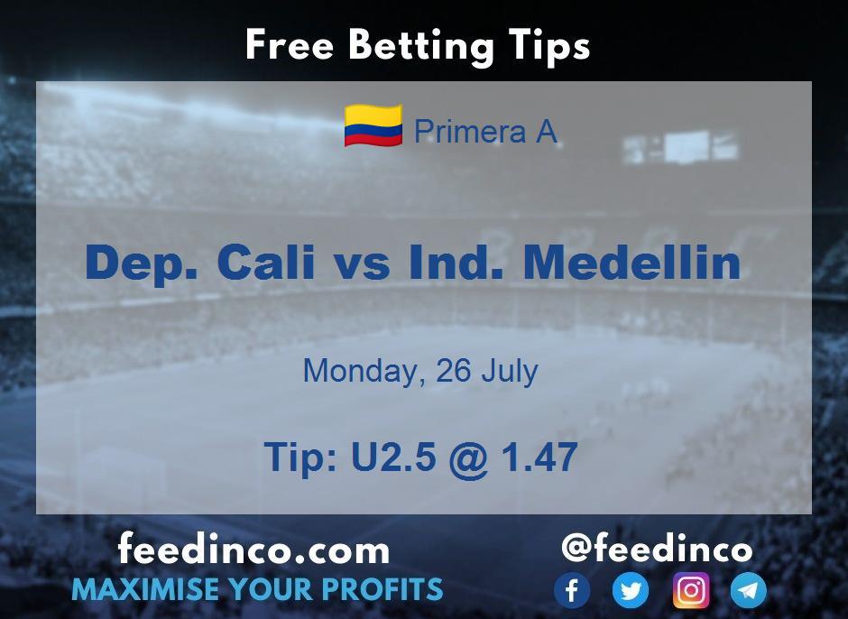 Dep. Cali vs Ind. Medellin Prediction & Betting Tips (26 July)