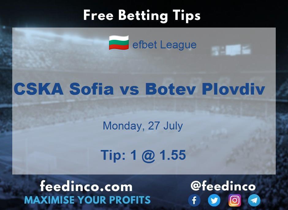 CSKA Sofia vs Botev Plovdiv Prediction