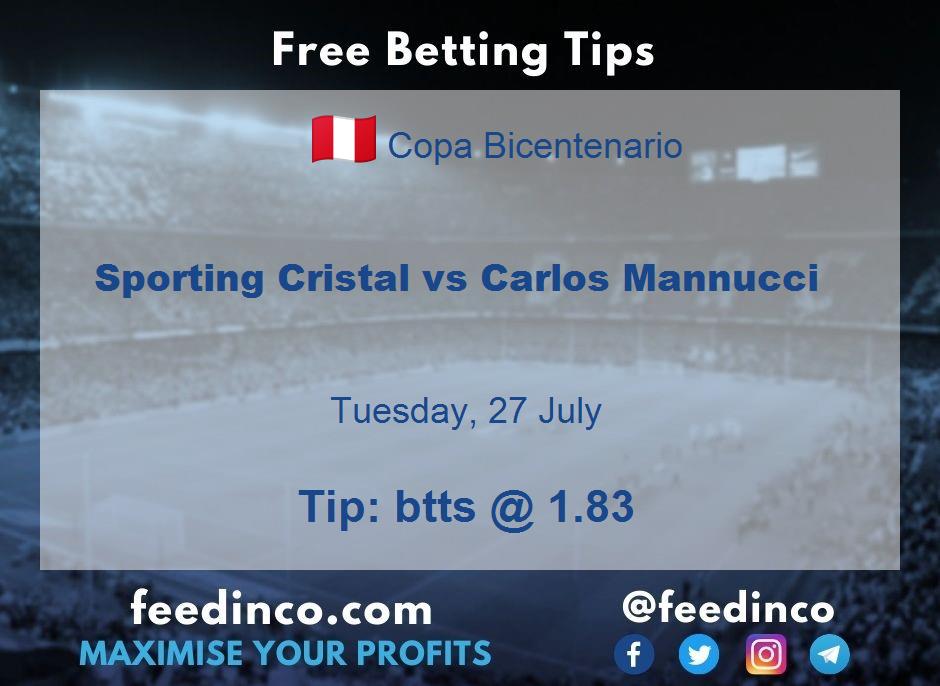 Sporting Cristal vs Carlos Mannucci Prediction Sporting Cristal vs Carlos Mannucci Prediction