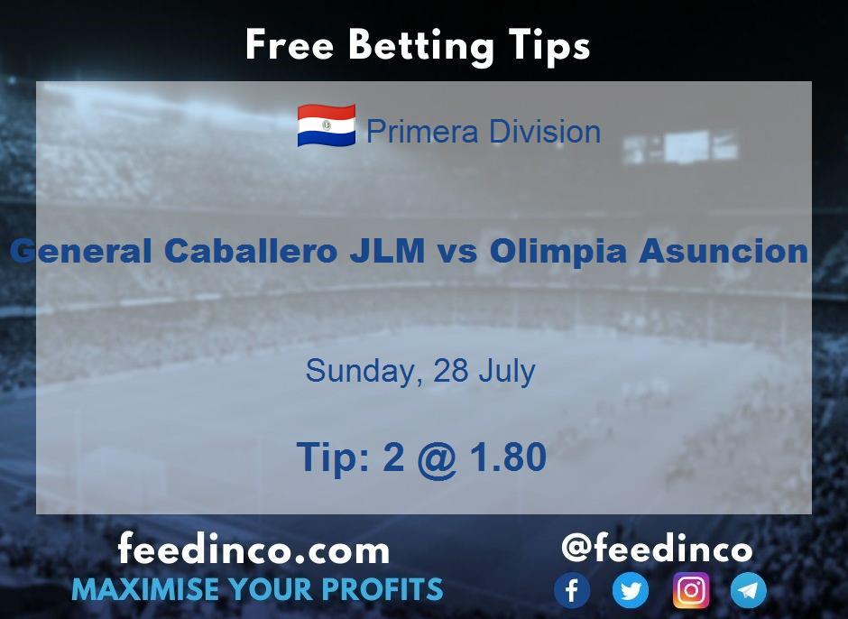 General Caballero JLM vs Olimpia Asuncion Prediction