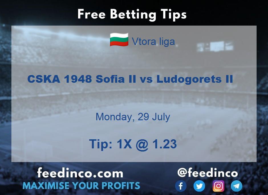 CSKA 1948 Sofia II vs Ludogorets II Prediction CSKA 1948 Sofia II vs Ludogorets II Prediction