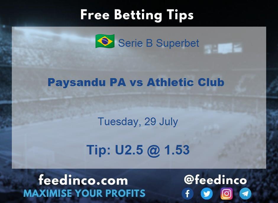 Paysandu PA vs Athletic Club Prediction Paysandu PA vs Athletic Club Prediction