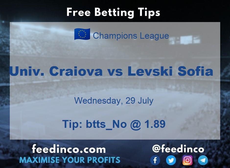 Univ. Craiova vs Levski Sofia Prediction Univ. Craiova vs Levski Sofia Prediction