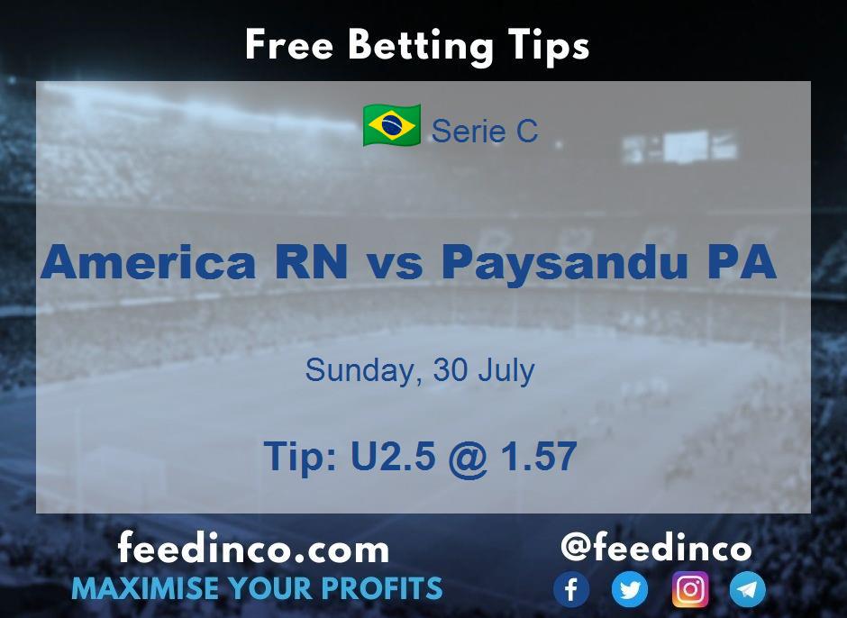America RN vs Paysandu PA Prediction