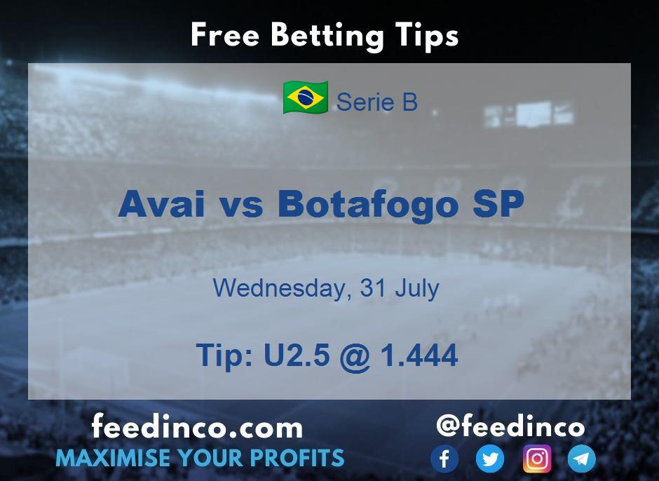 Avai vs Botafogo SP Prediction