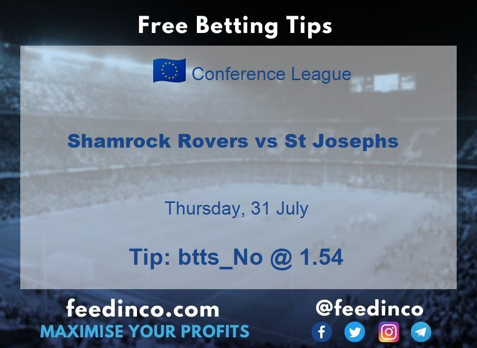 Shamrock Rovers vs St Josephs Prediction Shamrock Rovers vs St Josephs Prediction
