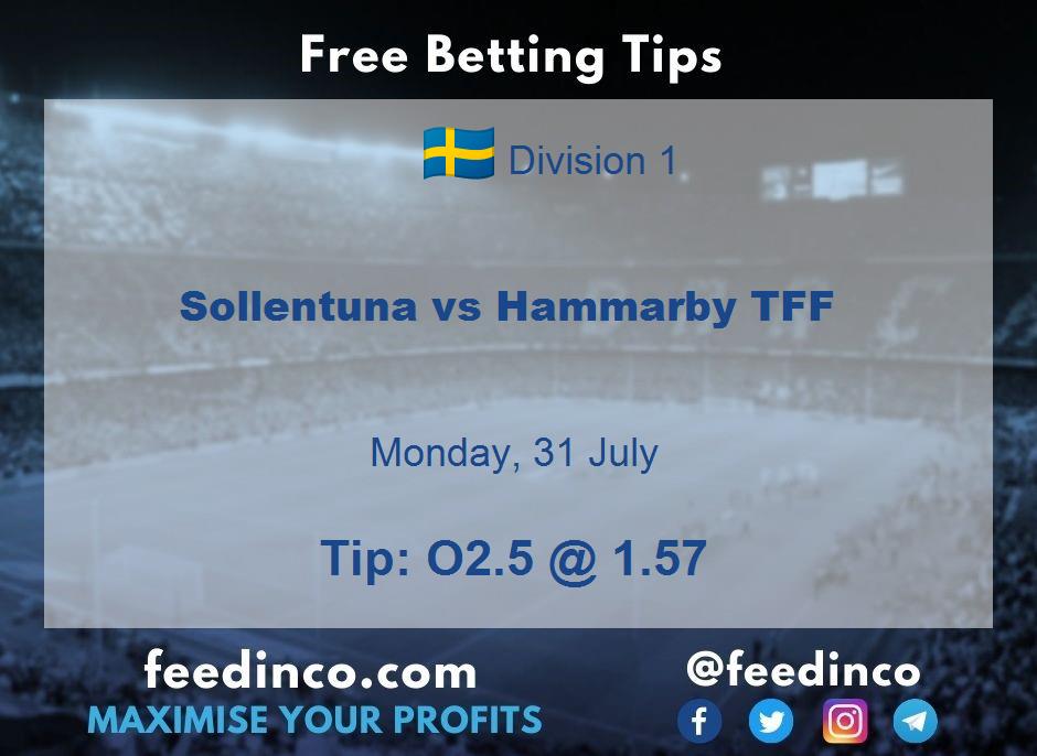 Sollentuna vs Hammarby TFF Prediction