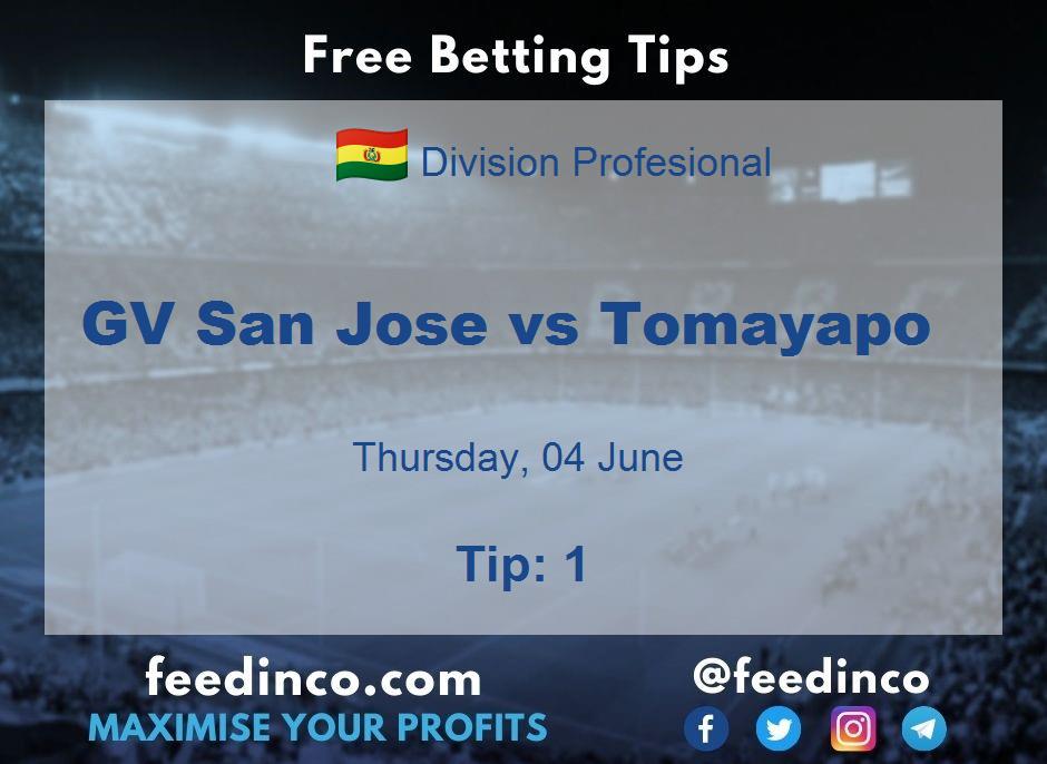 GV San Jose vs Tomayapo Prediction GV San Jose vs Tomayapo Prediction
