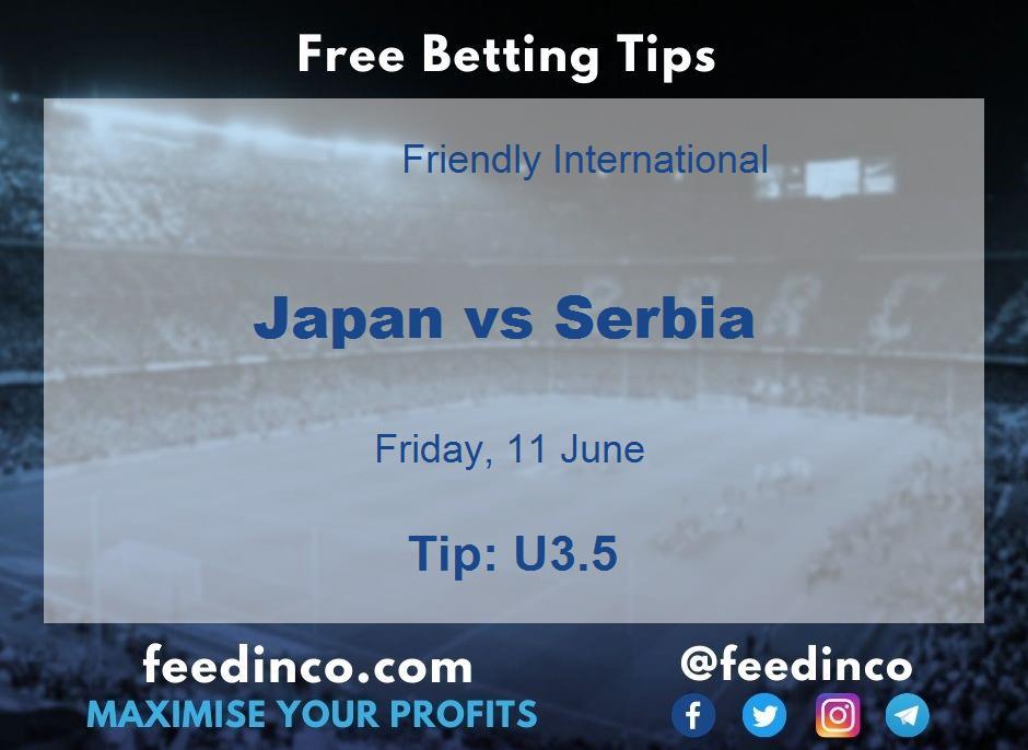 Japan vs Serbia Prediction & Betting Tips (11st June)