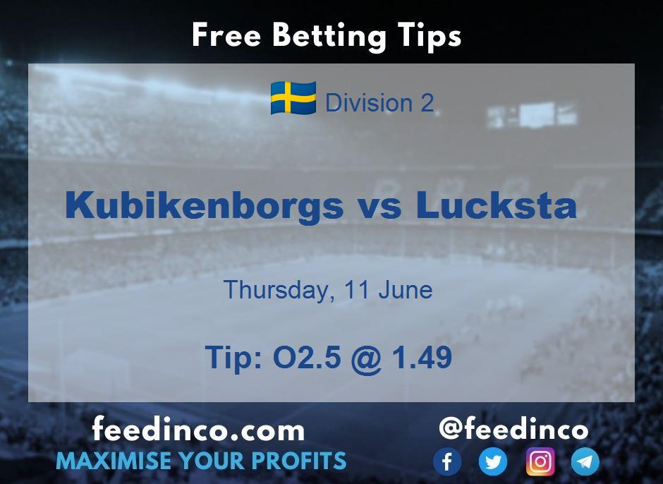 Kubikenborgs vs Lucksta Prediction Kubikenborgs vs Lucksta Prediction