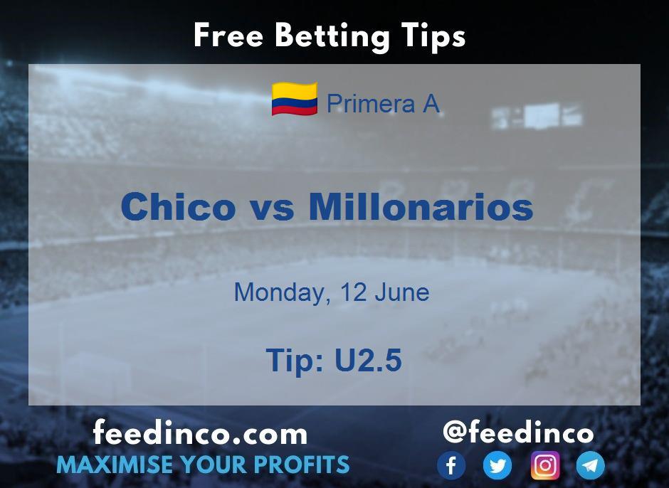 Chico vs Millonarios Prediction Chico vs Millonarios Prediction