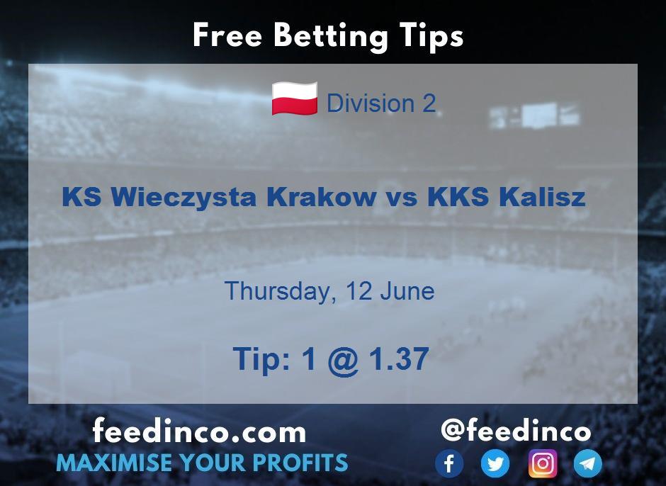 KS Wieczysta Krakow vs KKS Kalisz Prediction KS Wieczysta Krakow vs KKS Kalisz Prediction