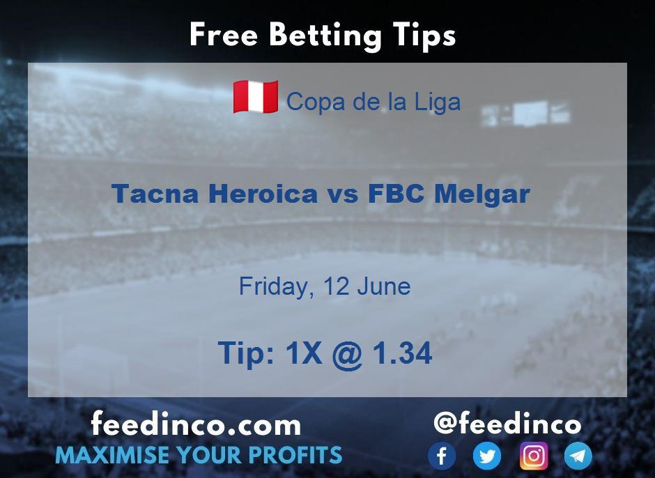 Tacna Heroica vs FBC Melgar Prediction Tacna Heroica vs FBC Melgar Prediction