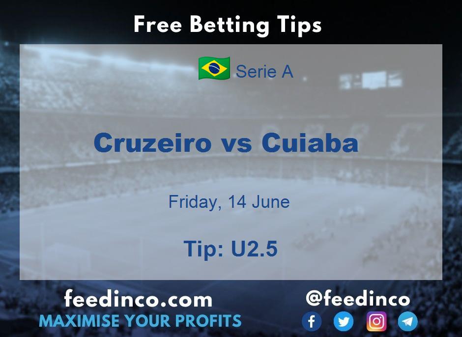 Cruzeiro vs Cuiaba Prediction