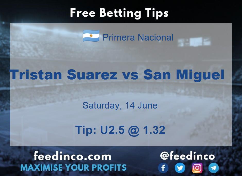 Tristan Suarez vs San Miguel Prediction Tristan Suarez vs San Miguel Prediction