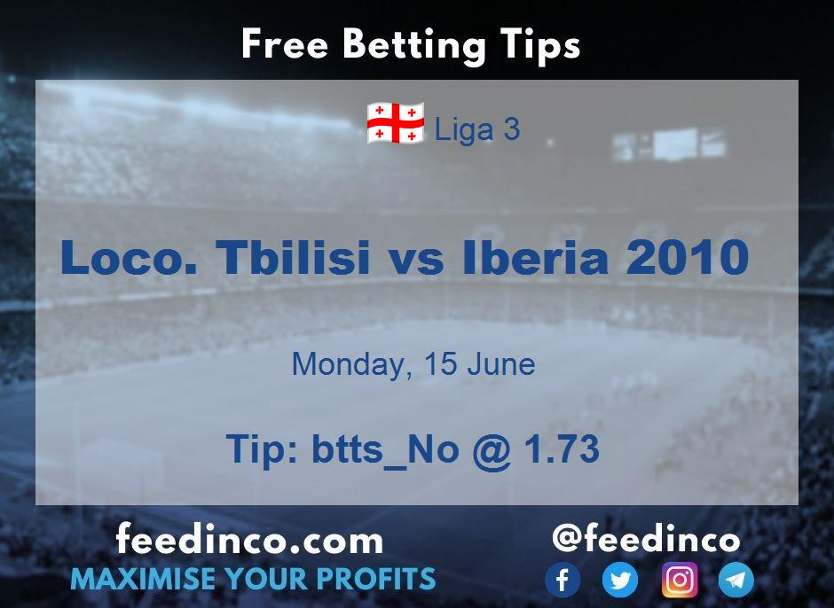 Loco. Tbilisi vs Iberia 2010 Prediction Loco. Tbilisi vs Iberia 2010 Prediction
