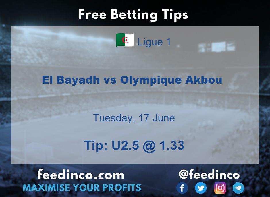 El Bayadh vs Olympique Akbou Prediction El Bayadh vs Olympique Akbou Prediction