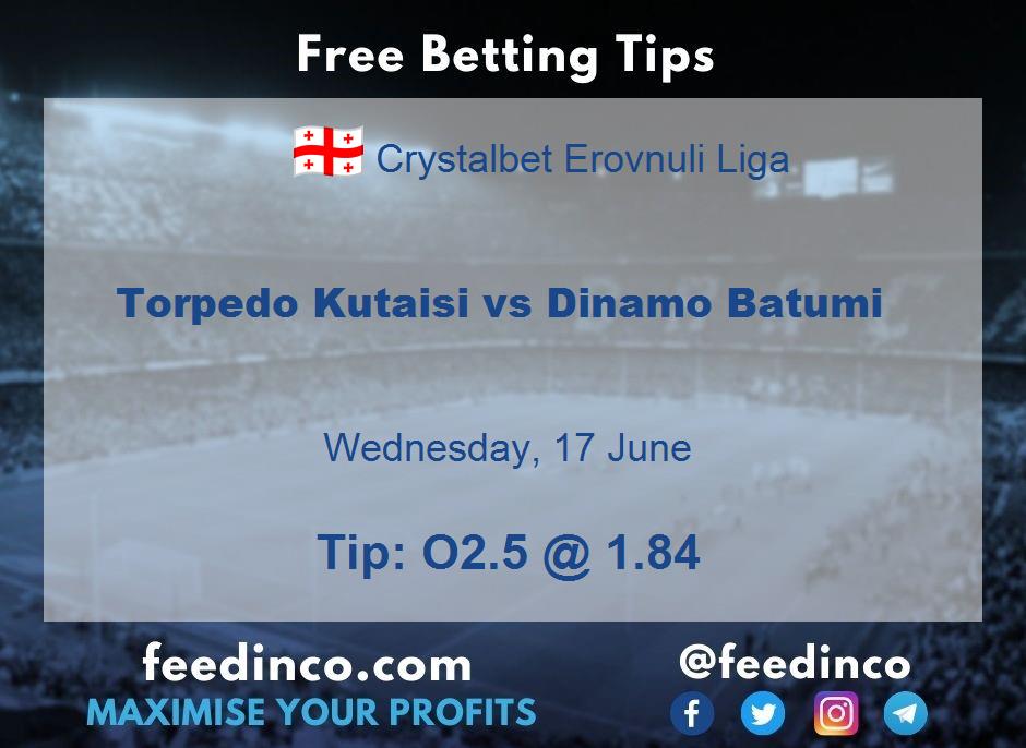 Torpedo Kutaisi vs Dinamo Batumi Prediction Torpedo Kutaisi vs Dinamo Batumi Prediction