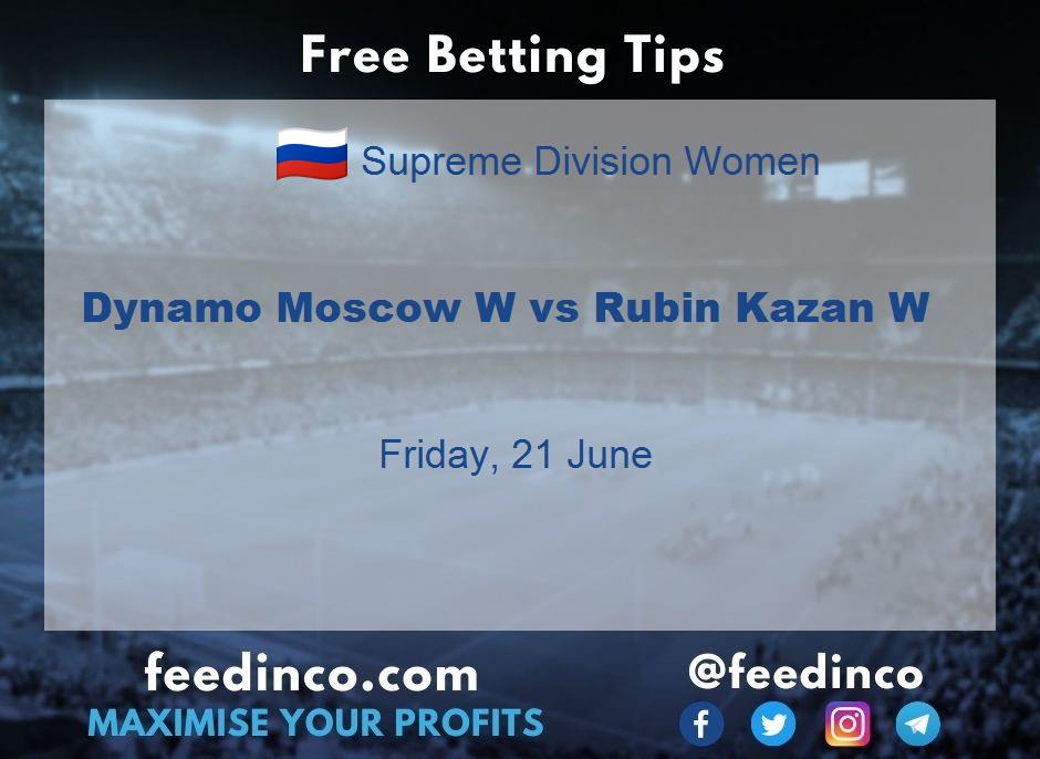 Dynamo Moscow W vs Rubin Kazan W Prediction