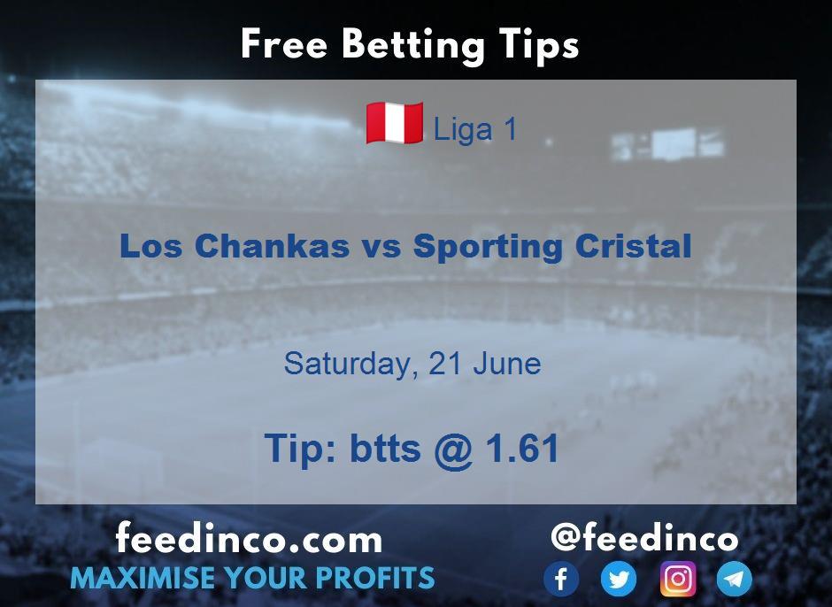 Los Chankas vs Sporting Cristal Prediction Los Chankas vs Sporting Cristal Prediction