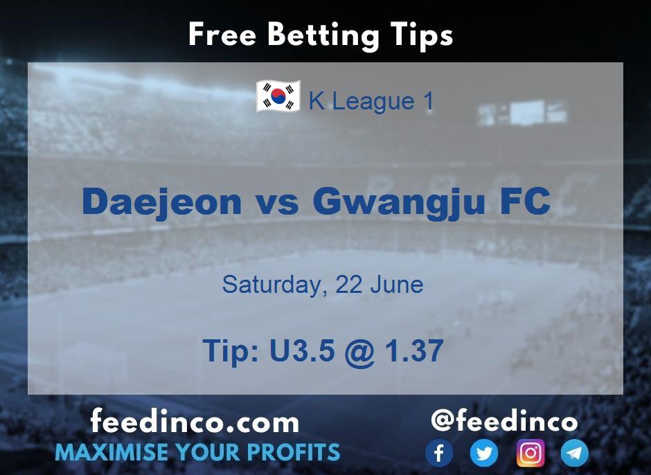 Daejeon vs Gwangju FC Prediction