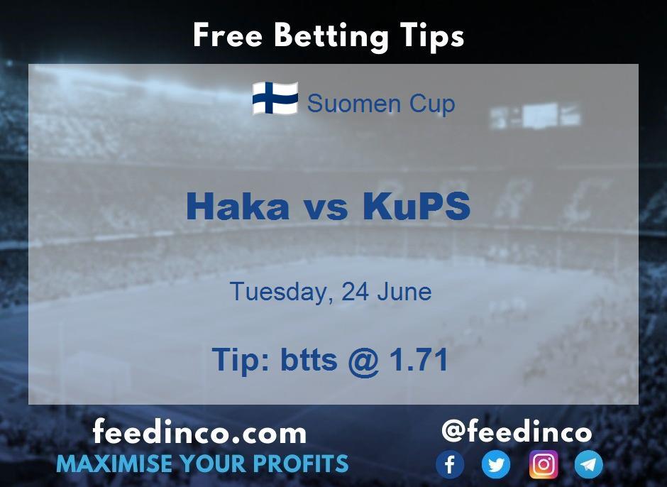 Haka vs KuPS Prediction Haka vs KuPS Prediction