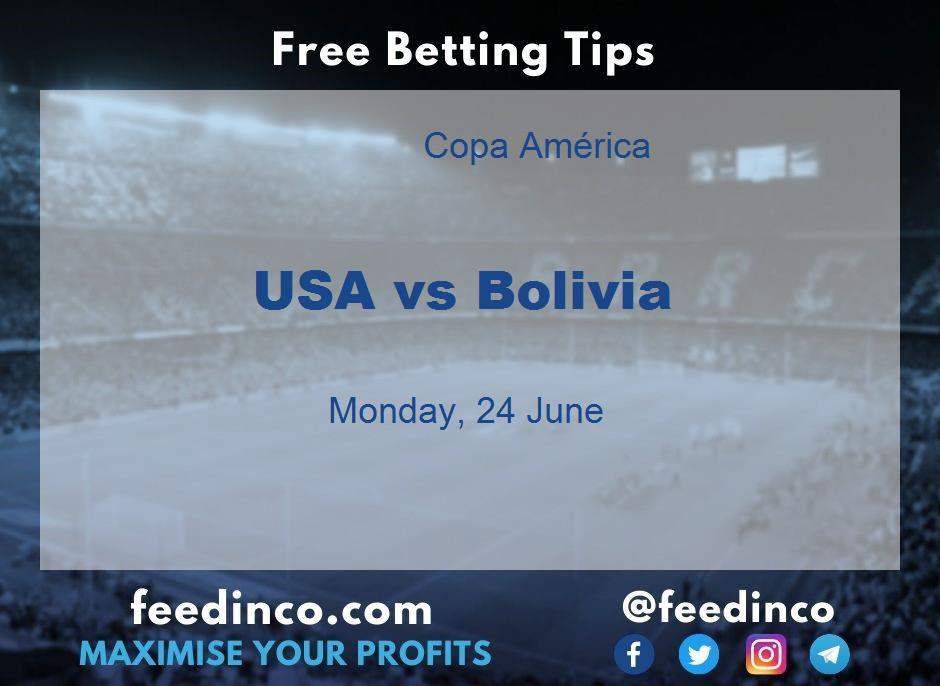 USA vs Bolivia Prediction