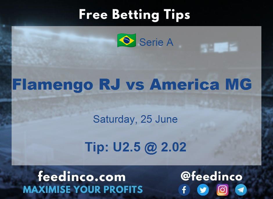 Flamengo RJ vs America MG Prediction Flamengo RJ vs America MG Prediction