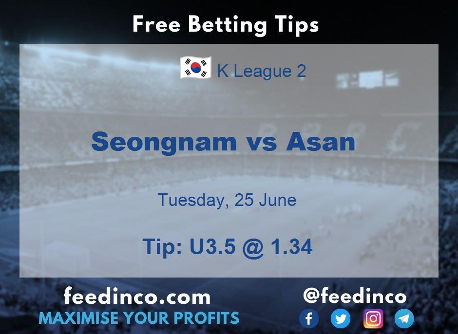 Seongnam vs Asan Prediction