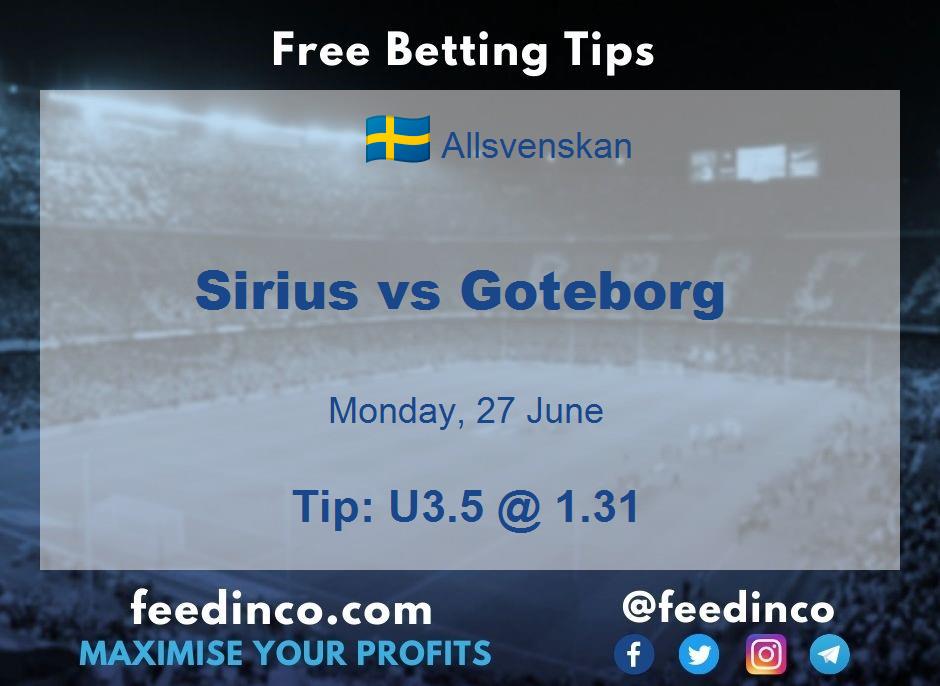 Sirius vs Goteborg Prediction Sirius vs Goteborg Prediction