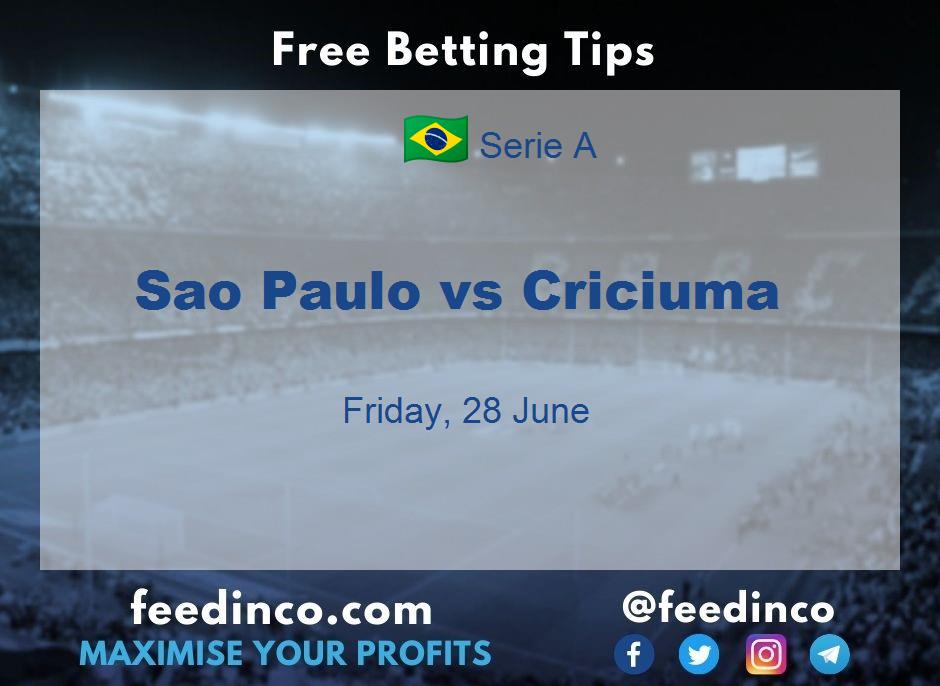 Sao Paulo vs Criciuma Prediction