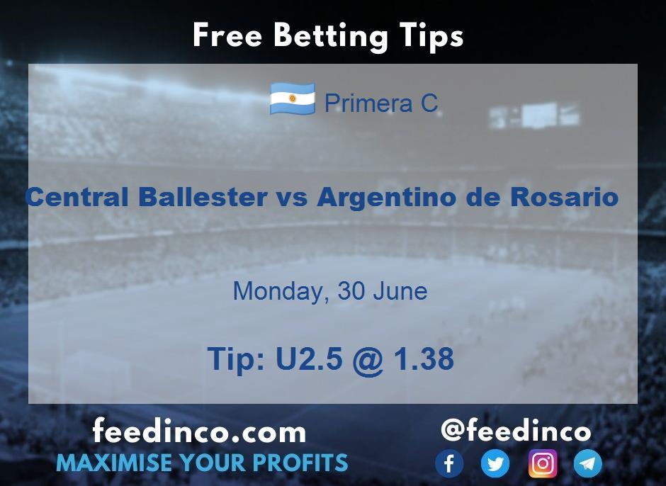 Central Ballester vs Argentino de Rosario Prediction Central Ballester vs Argentino de Rosario Prediction