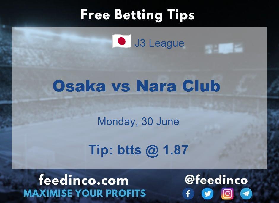 Osaka vs Nara Club Prediction Osaka vs Nara Club Prediction