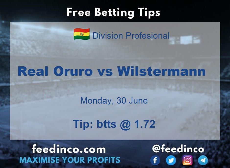 Real Oruro vs Wilstermann Prediction Real Oruro vs Wilstermann Prediction