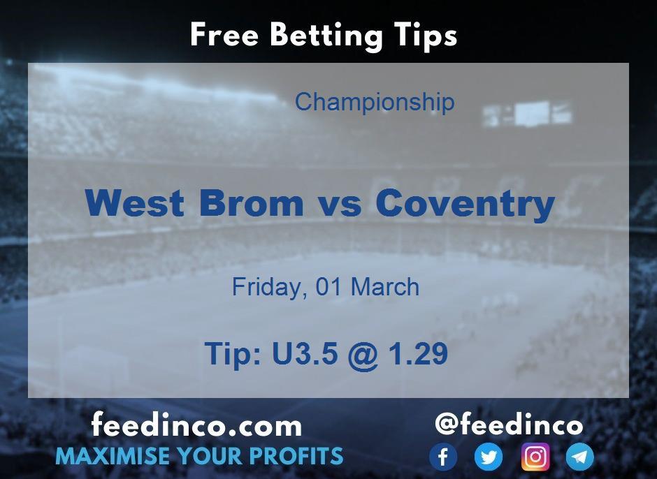 West Brom vs Coventry Prediction