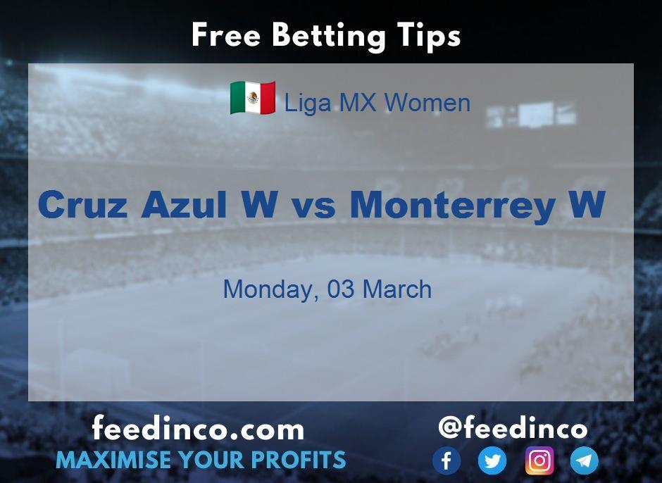 Cruz Azul W vs Monterrey W Prediction